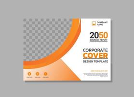 design horizontal de capa de livro corporativo vetor