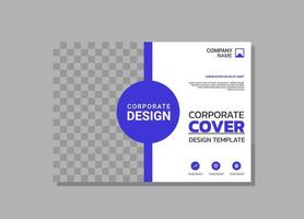 design horizontal de capa de livro corporativo vetor