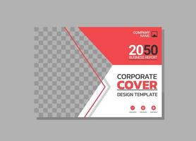 design horizontal de capa de livro corporativo vetor