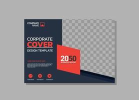 design horizontal de capa de livro corporativo vetor