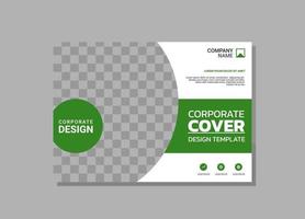 design horizontal de capa de livro corporativo vetor