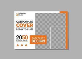 design horizontal de capa de livro corporativo vetor