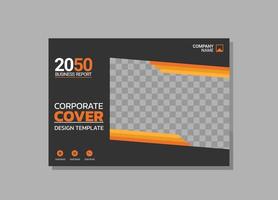 design horizontal de capa de livro corporativo vetor