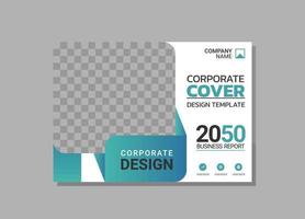 design horizontal de capa de livro corporativo vetor