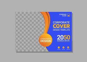 design horizontal de capa de livro corporativo vetor