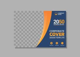 design horizontal de capa de livro corporativo vetor