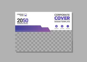 design horizontal de capa de livro corporativo vetor