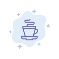 xícara de chá café ícone azul indiano no fundo da nuvem abstrata vetor