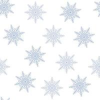 flocos de neve festivos ilustração vetorial de padrão sem costura de natal, ornamento de repetição de celebração de feriado de ano novo para papel de presente tradicional sazonal, têxtil vetor