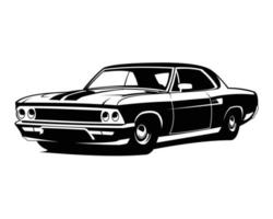 desenho vetorial de muscle car vintage retrô vetor