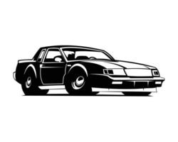 logotipo do muscle car - ilustração vetorial, design de emblema em fundo branco vetor