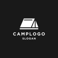 modelo de design de ícone de logotipo de acampamento vetor