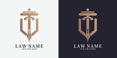 design de logotipo de advogado com vetor premium de conceito criativo de letra t