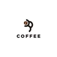 vetor plano de modelo de design de ícone de logotipo de café