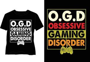 design de camiseta de videogame vetor