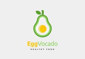 logotipo de frutas de abacate, adequado para cafés e restaurantes. vetor