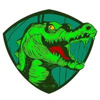 arte vetorial de ilustração de logotipo de mascote de crocodilo vetor