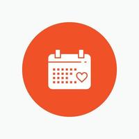 dia do calendário amor casamento vetor