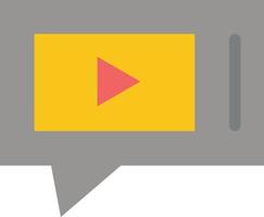 modelo de banner de ícone de vetor de ícone de cor plana de serviço de vídeo ao vivo de bate-papo