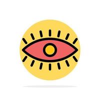 olhos olhos relógio design abstrato círculo fundo ícone de cor plana
