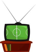 jogo de futebol na tv, ilustração, vetor em fundo branco
