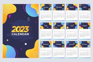 modelo abstrato criativo de calendário 2023 vetor