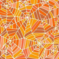 papel de parede de teia de aranha de halloween, desenhado à mão, fundo, impressão, arte. vetor