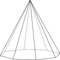 pirâmide octogonal, ilustração vintage vetor