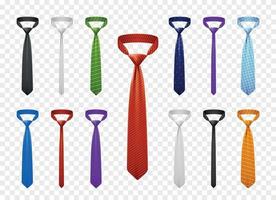 conjunto realista de gravata vetor