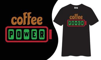 design de camiseta de café vetor