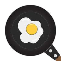 ilustração vetorial de ovos fritos em uma cerceta, adequada para empresas de alimentos e aprendendo a cozinhar vetor