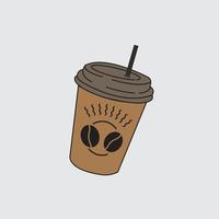 ilustração em vetor de uma xícara de café.