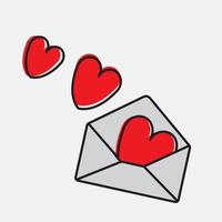 carta vetorial enviando envelopes contendo amor voador, se apaixonando vetor