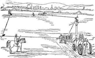 cultivador de vapor ou cultivador de vapor de smith, ilustração vintage. vetor