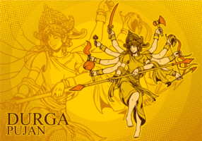 Ilustração da deusa Durga