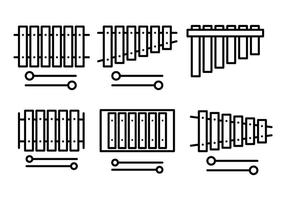 Vetor de ícones de marimba grátis