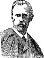 fridtjof nansen, ilustração vintage vetor