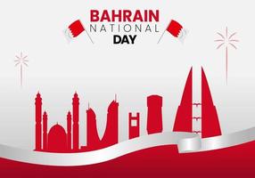 feliz dia da independência do bahrein celebração de 16 de dezembro vetor