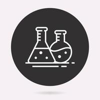 química - ícone do vetor. ilustração isolada. pictograma simples. vetor