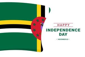 dia da independência dominica vetor