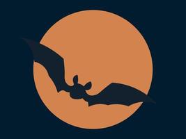morcego voador, ilustração, vetor em fundo branco.