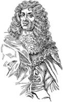 charles ii, ilustração vintage vetor