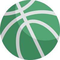 bola de basquete verde, ilustração, sobre um fundo branco. vetor