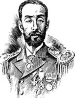 almirante heihachiro togo, ilustração vintage vetor