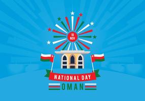 Sultanato do Dia Nacional de Omã vetor