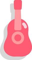 guitarra rosa, ilustração de ícone, vetor em fundo branco