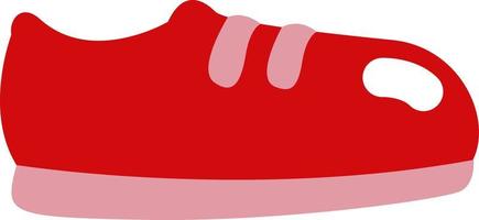 tênis vermelho, ilustração, vetor em um fundo branco.
