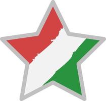 bandeira da Hungria, ilustração, vetor, sobre um fundo branco. vetor