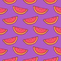 fatias de pomelo, padrão sem emenda em um fundo roxo. vetor