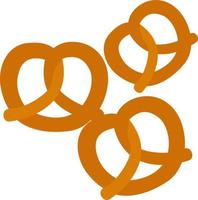 pretzel, ilustração, vetor em fundo branco.